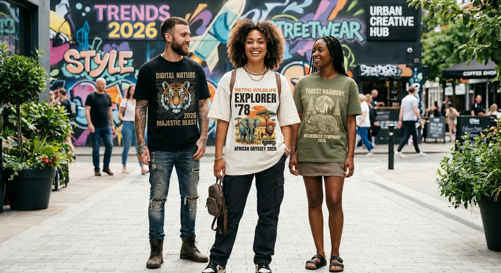 trending t-shirt designs 2026 - wildlife graphic tees by YOURWAY
