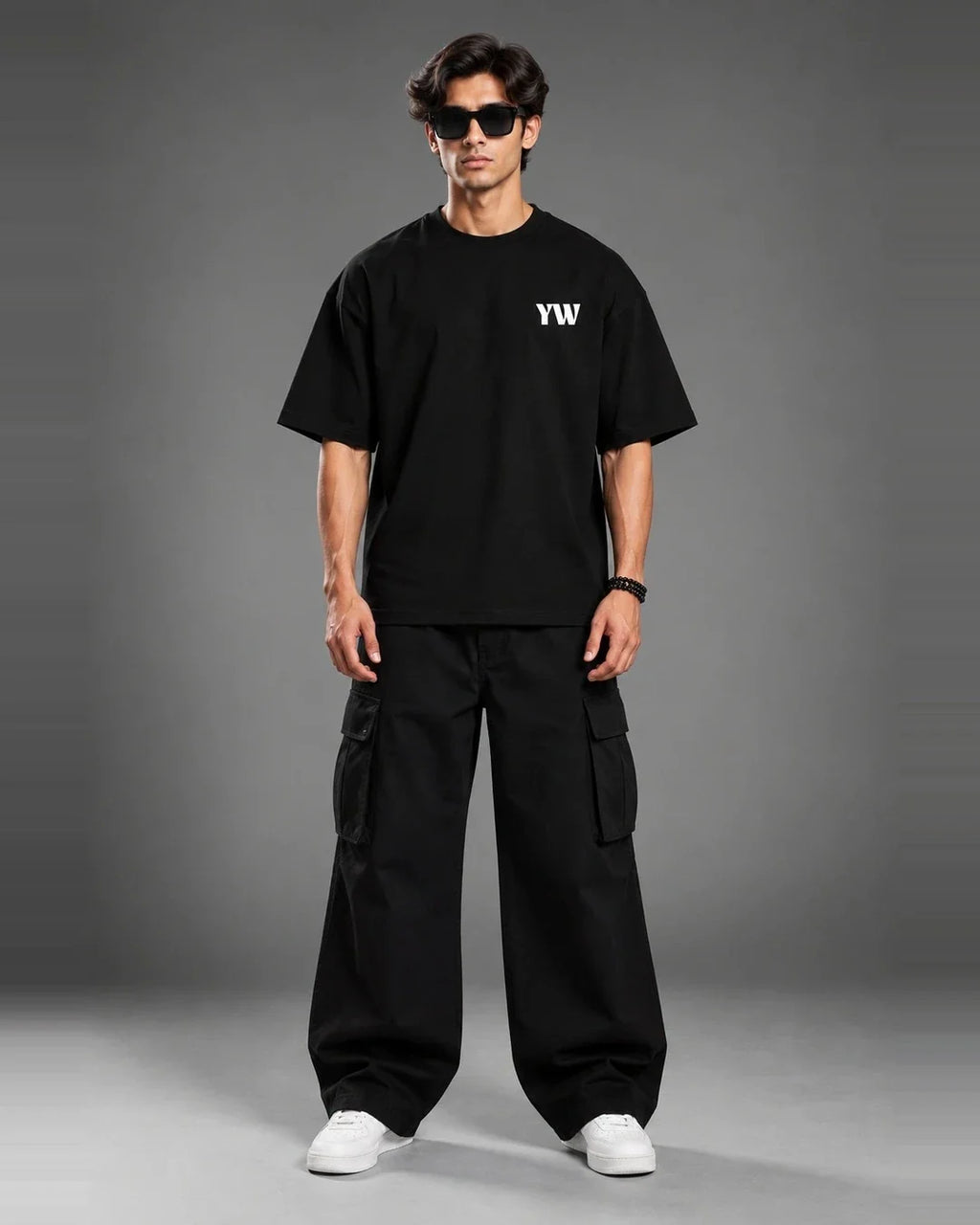 Born To Be A Problem black graphic tee back view streetwear