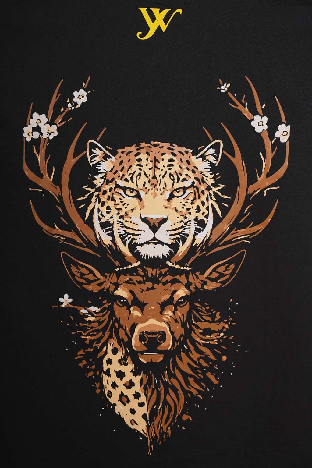 Predator Leopard & Deer Black T-Shirt Yourway