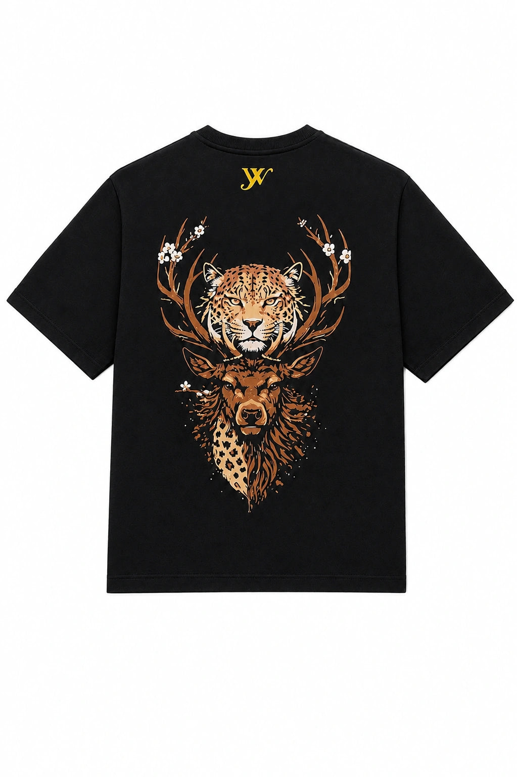 Predator Leopard & Deer Black T-Shirt Yourway