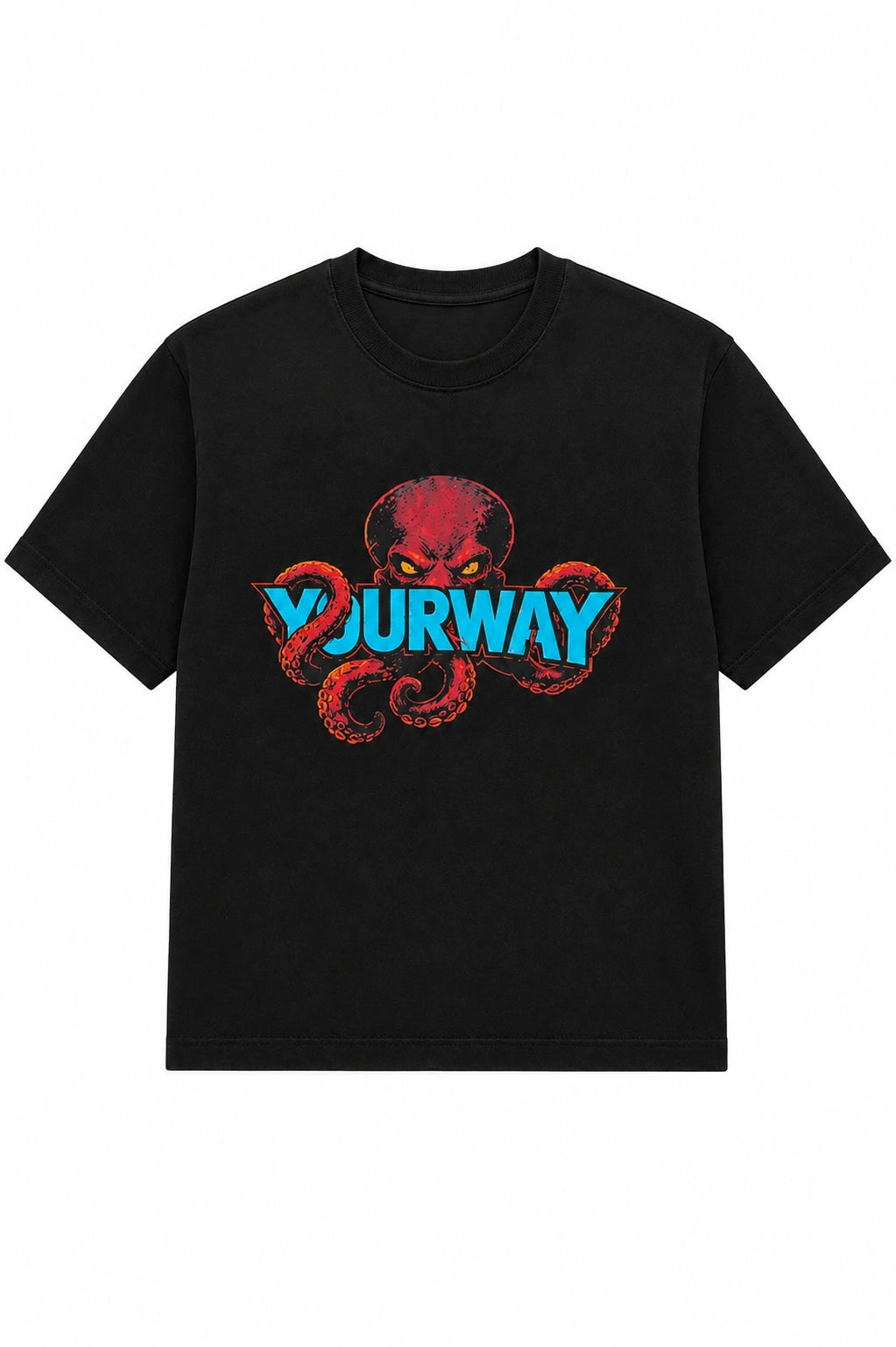 Octopus Black T-Shirt Yourway