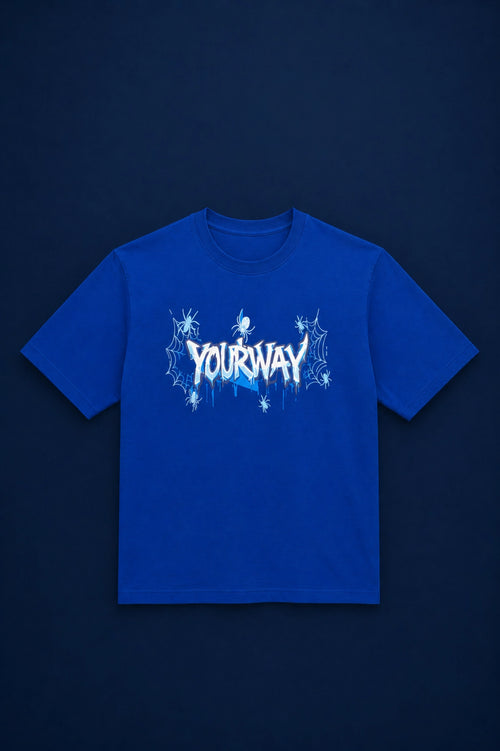 Blue Spider Web T-Shirt Yourway